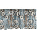 Ambesonne Poppy Window Valance Pack Of 2, Vintage Farmhouse Concept Beige Tone Petals Floral On Rustic Backdrop, Rod Pocket Curtain Valances For Kitchen Bedroom, 54' X 12', Coconut Pale Blue And Dusk