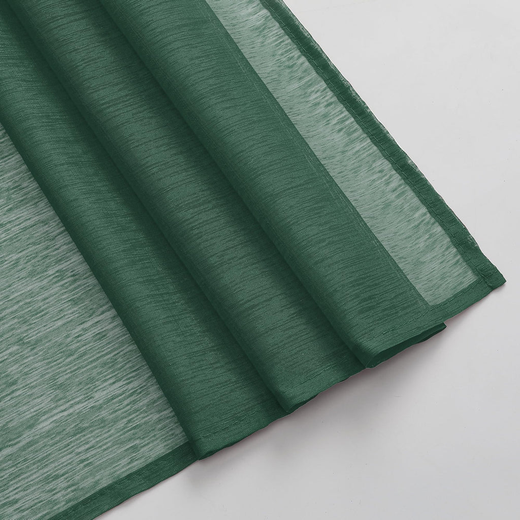 Donren Dark Hunter Green Sheer Window Scarf Valance - Christmas Decor Luxury Soft Semi Sheer Scarf For Window Wedding Arch Sheer