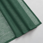 Donren Dark Hunter Green Sheer Window Scarf Valance - Christmas Decor Luxury Soft Semi Sheer Scarf For Window Wedding Arch Sheer