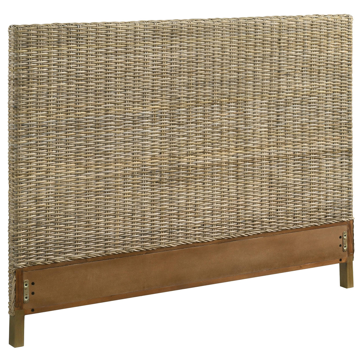 Coaster Home Furnishings Zyla Coastal 49-inch Hand Woven Rattan Panel Headboard for Bedroom Eastern King Size Kubu Grey 360181KEB1