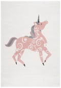 SAFAVIEH Carousel Kids Collection Accent Rug - 2 x 3, Ivory & Pink, Non-Shedding & Easy Care, Ideal for High Traffic Areas for