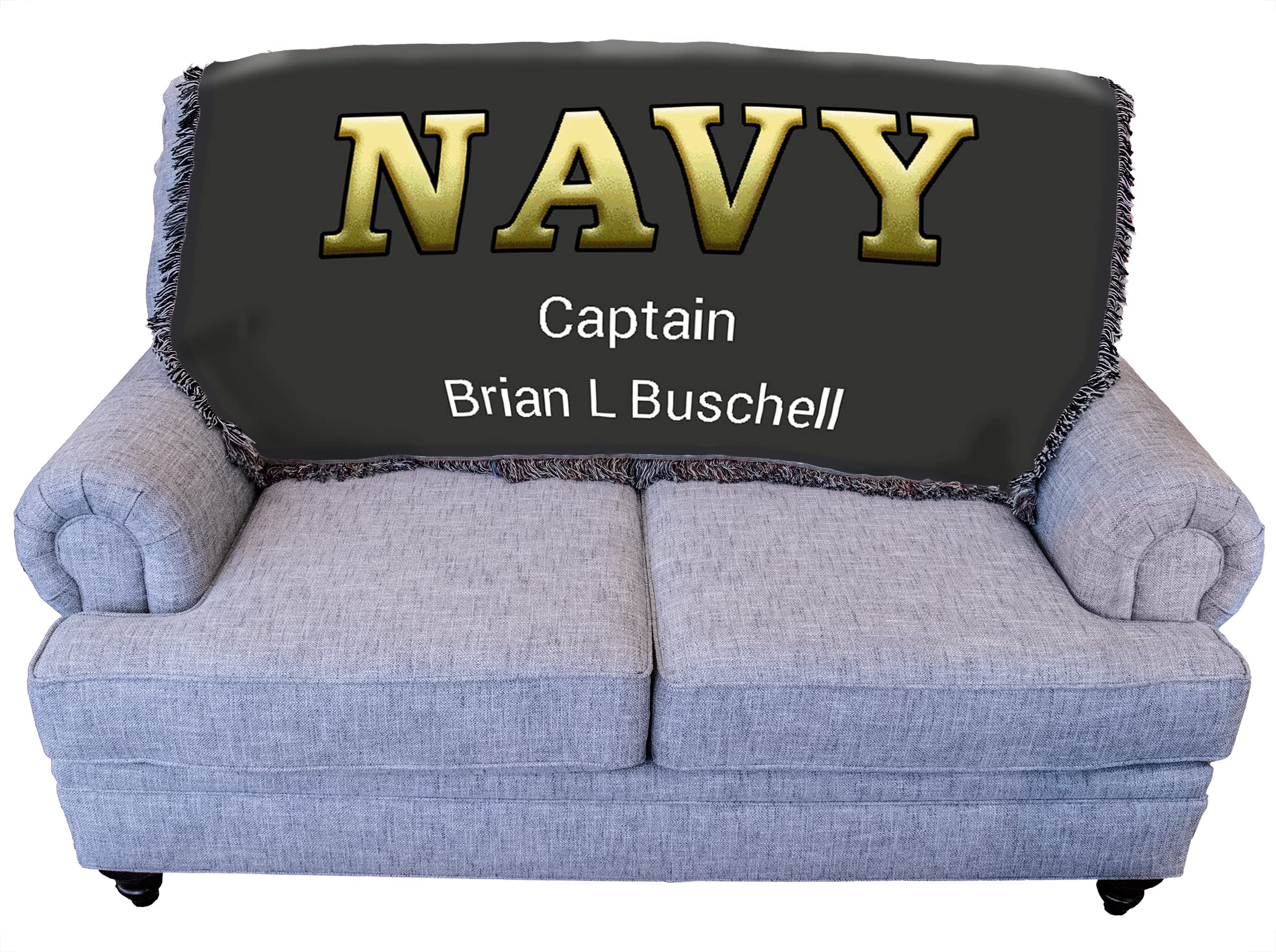 Pure Country Weavers Pcw - Us Navy Blanket - Personalized - Custom Gift Military Tapestry Throw For Back Of Couch Or Sofa - Wove