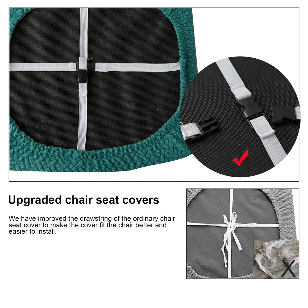 Genina Seat Covers For Dining Room Chair Seat Slipcovers Kitchen Chair Covers (Teal, 2 Pcs)