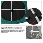 Genina Seat Covers For Dining Room Chair Seat Slipcovers Kitchen Chair Covers (Teal, 2 Pcs)