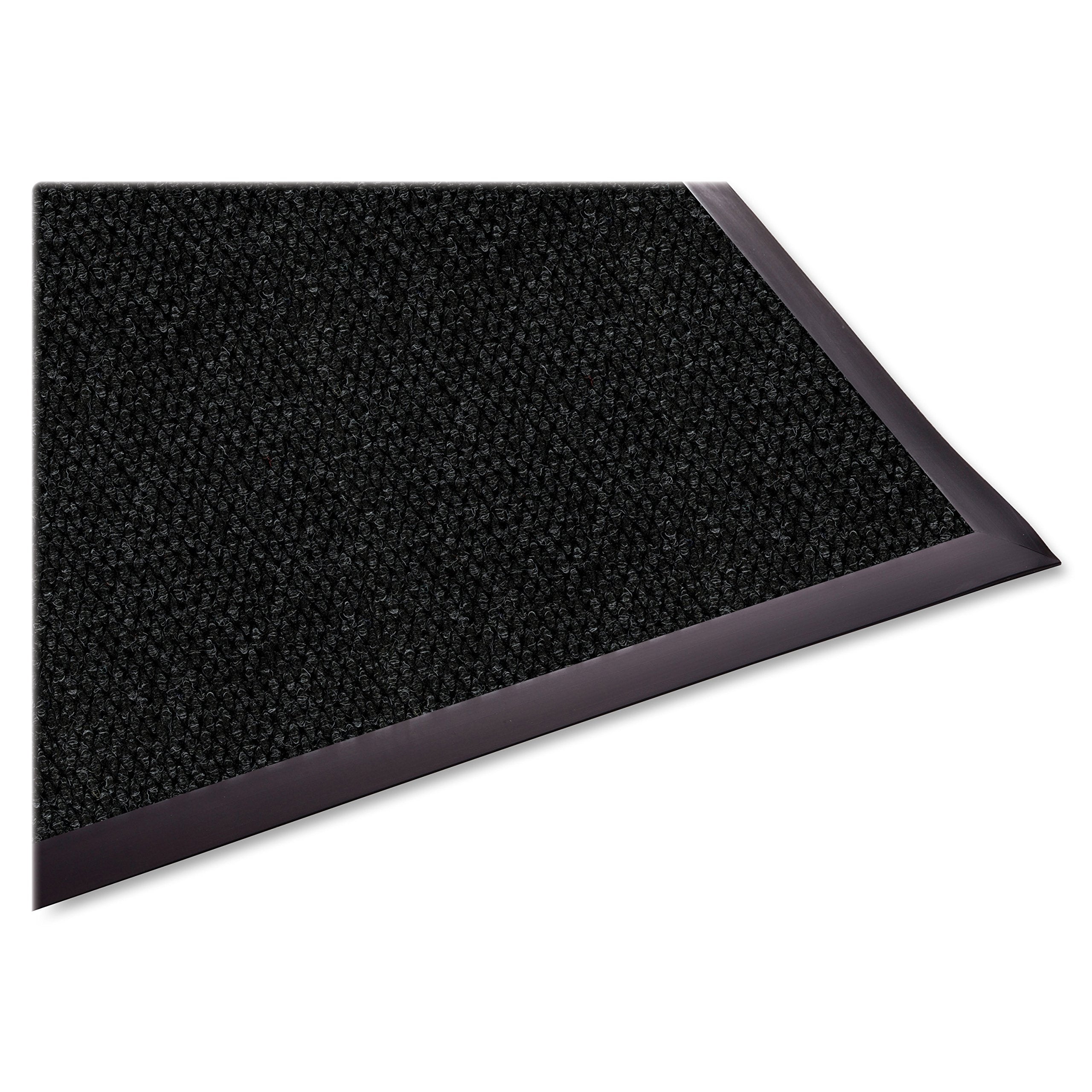 Genuine Joe GJO02404 Rubber Ultraguard Berber Wiper/Scraper Mat, 72" Length x 48" Width, Charcoal Black