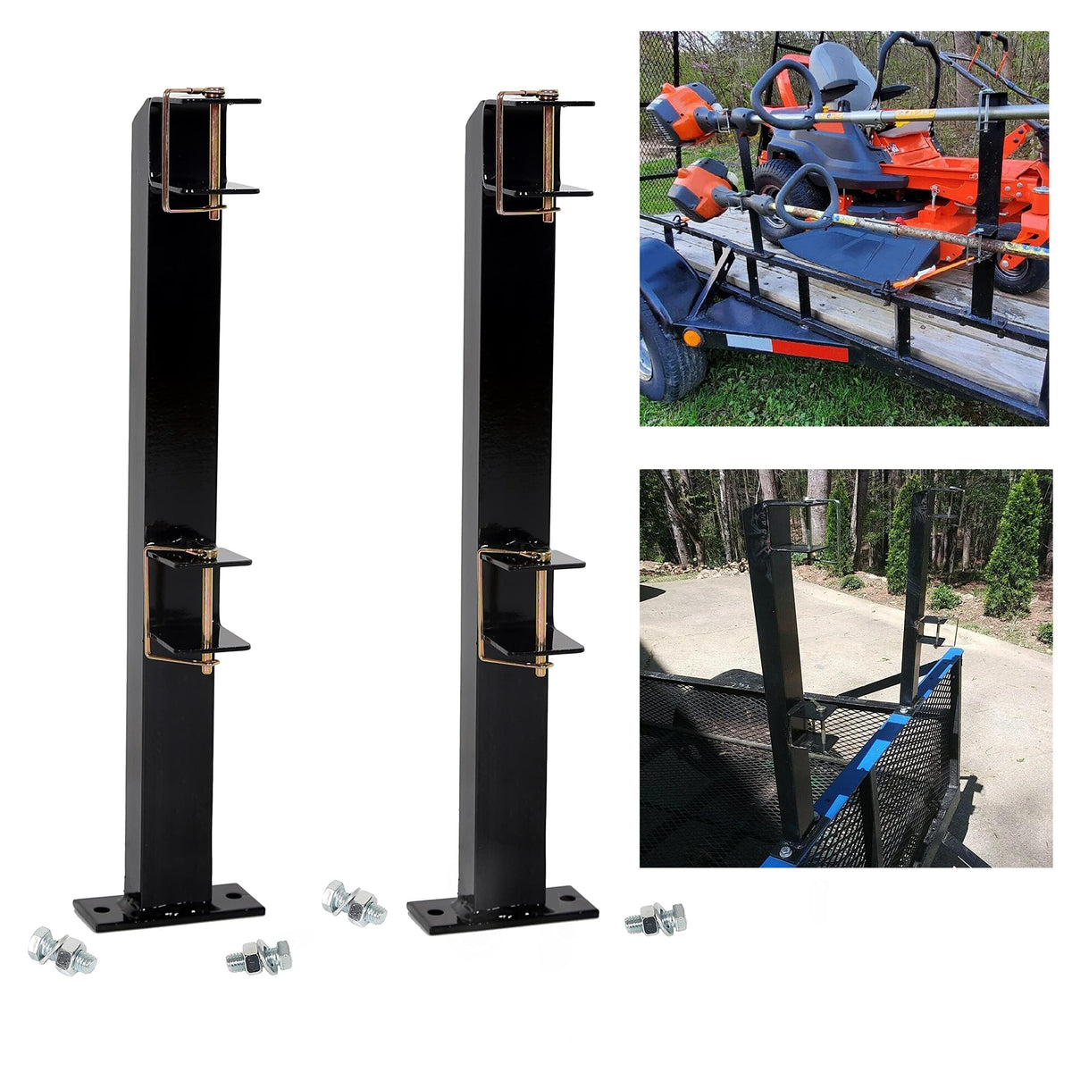 Ecotric 2 Place Weeder Trimmer Racks Holders Hold Two For Trailer Truck,Edgers, Pole Saws, Tree Trimmers