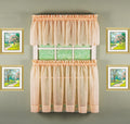 Today'S Curtain Emelia Original Voile Tier Pair 30', Peach, 60' W X 30' L