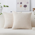 Home Brilliant Couch Pillow Covers Decorative Throw Pillows Set Of 2 Striped Corduroy Plush Velvet Pillowcases Cushion Cover For