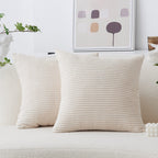 Home Brilliant Couch Pillow Covers Decorative Throw Pillows Set Of 2 Striped Corduroy Plush Velvet Pillowcases Cushion Cover For