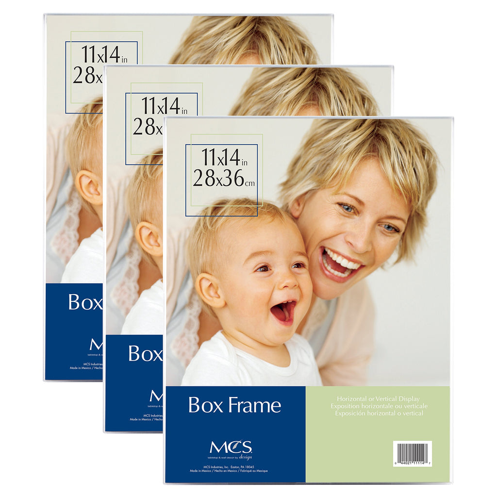 MCS 11 by 14'' Box Frame, 3pk, Clear (65713)