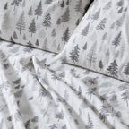 100% Turkish Cotton Twin Size Flannel Bed Sheet Set - Novelty Printed Cotton Bedding Sheets & Pillowcases - Double-Brushed Flann