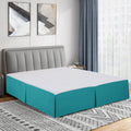 Cathay Home Double Brushed Microfiber Pleated Easy Fit Bed Skirt, Ultra Soft, Fade And Wrinkle Resistant - Larkspur Blue, Twin