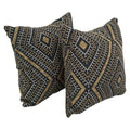 Blazing Needles Square Jacquard Throw Pillows, 17", Tupelo Earth 2 Count