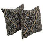 Blazing Needles Square Jacquard Throw Pillows, 17", Tupelo Earth 2 Count