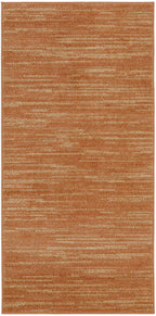 Nourison Essentials Indoor/Outdoor Rust 2' X 4' Area Rug, Easy Cleaning, Non Shedding, Bed Room, Living Room, Dining Room, Backyard, Deck, Patio (2X4)