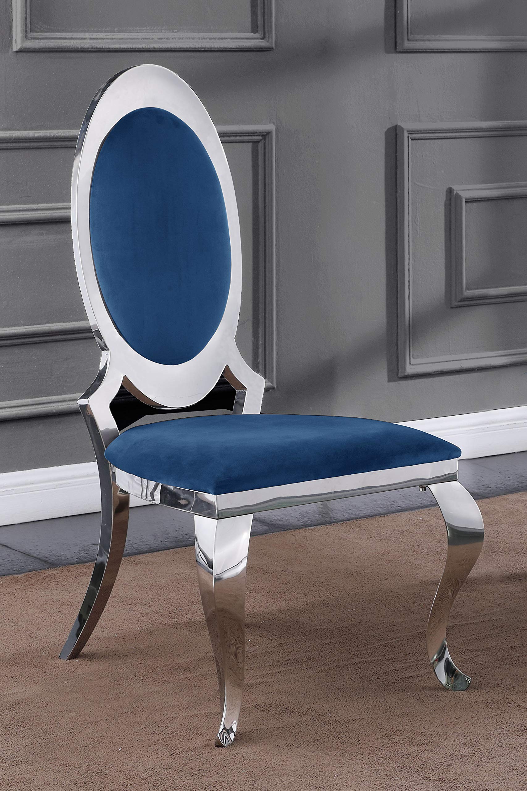 Furniture D14-6Sc181 Dining Set, Navy Blue