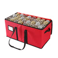 Sattiyrch Christmas Ornament Storage Box with Dual Zipper Closure - Box Contributes Slots for 128 Holiday Ornaments 3-Inch