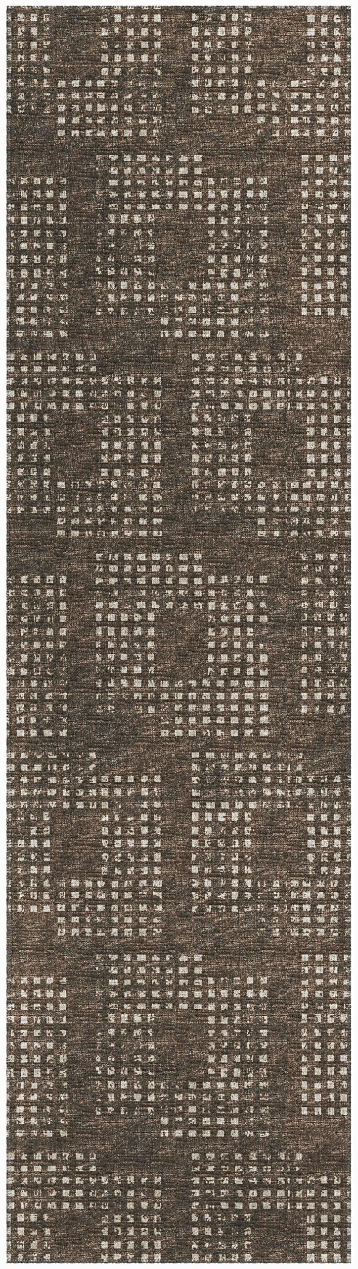 Addison Rugs Eleanor Aer31 Brown 2'3" X 7'6" Indoor Outdoor Hallway Runner Rug, Easy Clean, Machine Washable, Non Shedding, Kitchen Area Carpet For Bathroom, Patio, Laundry And Bedroom Rug