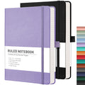 Rettacy Lined Journal Notebook, 2-Pack, 192 Numbered Pages Per Pack, A5 Medium Size (5.7'    8.3'), For Men & Women, Writing,