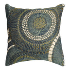 Liora Manne Marina Indoor/Outdoor Power Loomed Easy Care Pillows, 18 X 18-Inch, Circles Azure