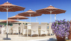 Fiberbuilt Umbrellas 9Mcrw-8605 Market Umbrella, 9' Diameter Marine Grade Canopy, Natural White