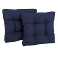 Blazing Needles Indoor/Outdoor Square Tufted Chair Cushion, 19 x 19, Azul 2 Count