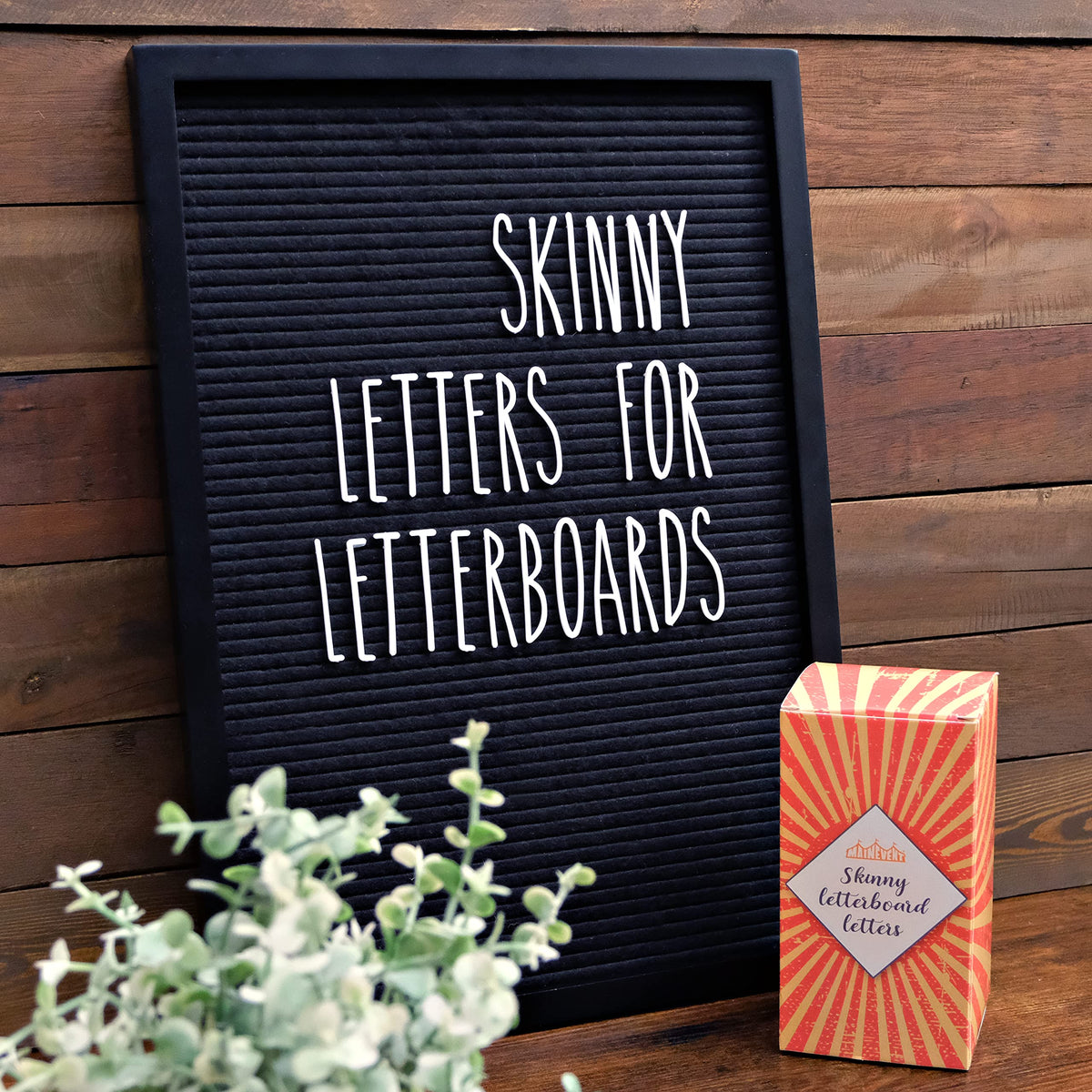 Skinny Letterboard Letters Only Set No Board Included, Rae Dunn Inspired Font Farmhouse Decor Accessory, 2 Inch White Plastic Le