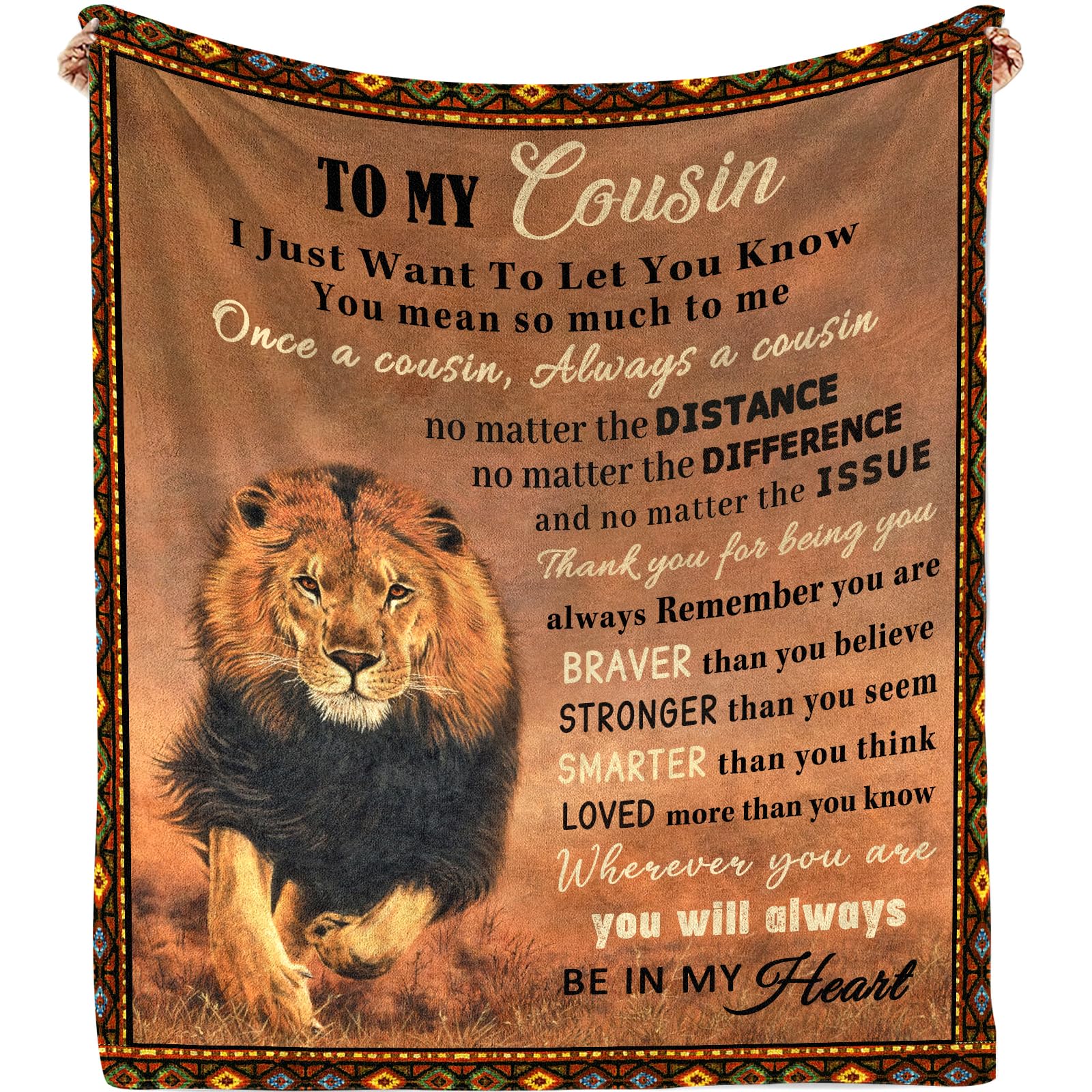 Nahjiiem Cousin Blanket, Cousin Gifts, To My Cousin Blanket, Cousin Blanket For Men, Valentine'S Day Gifts For Cousin 50'  60'