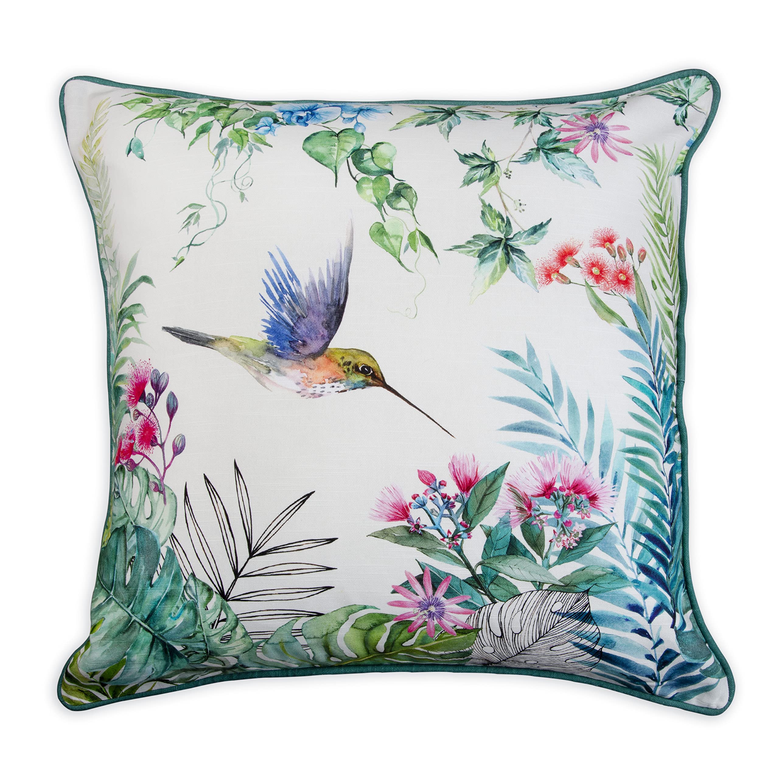 Maison D' Hermine Tropiques 100% Cotton Decorative Pillow Cover For Couch Sofa Cushion Covers Bedroom Home Living Room (18'X18'