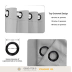 Bonzer Room Divider Curtain Total Privacy Wall Extra Wide Grommet Room Darkening Curtains For Patio Sliding Glass Door, 96L X 12