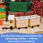 Train Wood Advent Calendar 8 X 22 Inch, Pack Of 1 Unfinished Christmas Advent Calendar With 24 Empty Drawers For Crafts, By Wood