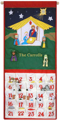 Personalized Traditional Nativity Advent Calendar by Pockets Of Learning | Holiday D  cor, Crche Manger Scene, Christmas Fabric 