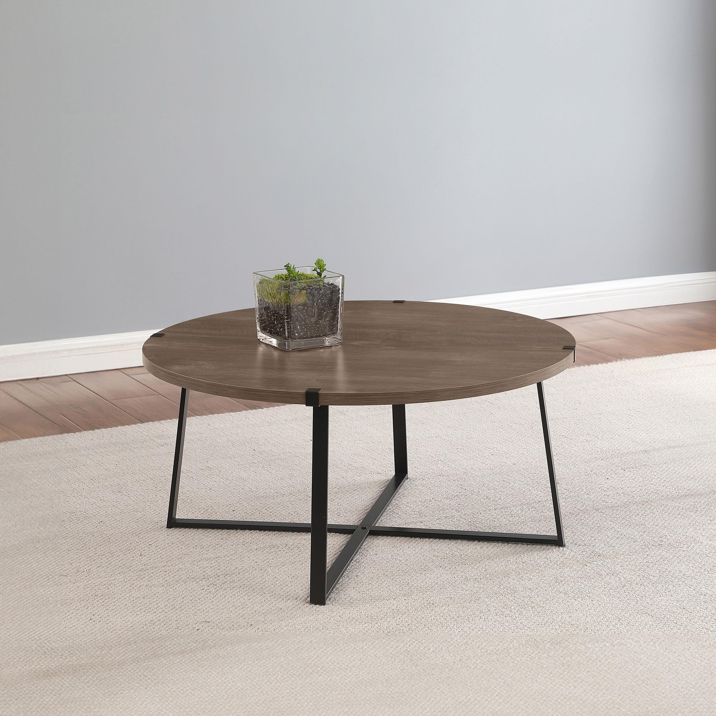 Coaster Home Furnishings Marcus Round Engineered Wood Coffee Table Grey