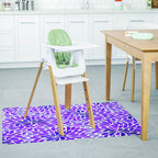 Deflecto FashionMat Chair Mat, Purple Rain Design, Hard Floor and Flat Pile Carpet Use, Non-Studded Rectangle, 35” x 40”