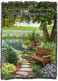 Pure Country Weavers Tranquil Garden Blanket Xl - When Someone You Love Becomes A Memory - Sympathy Bereavement Gift Tapestry Th