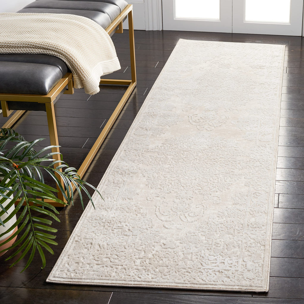 SAFAVIEH Reflection Collection Runner Rug - 2'3'' x 8', Creme & Ivory, Vintage Distressed Design, Non-Shedding & Easy Care, Idea