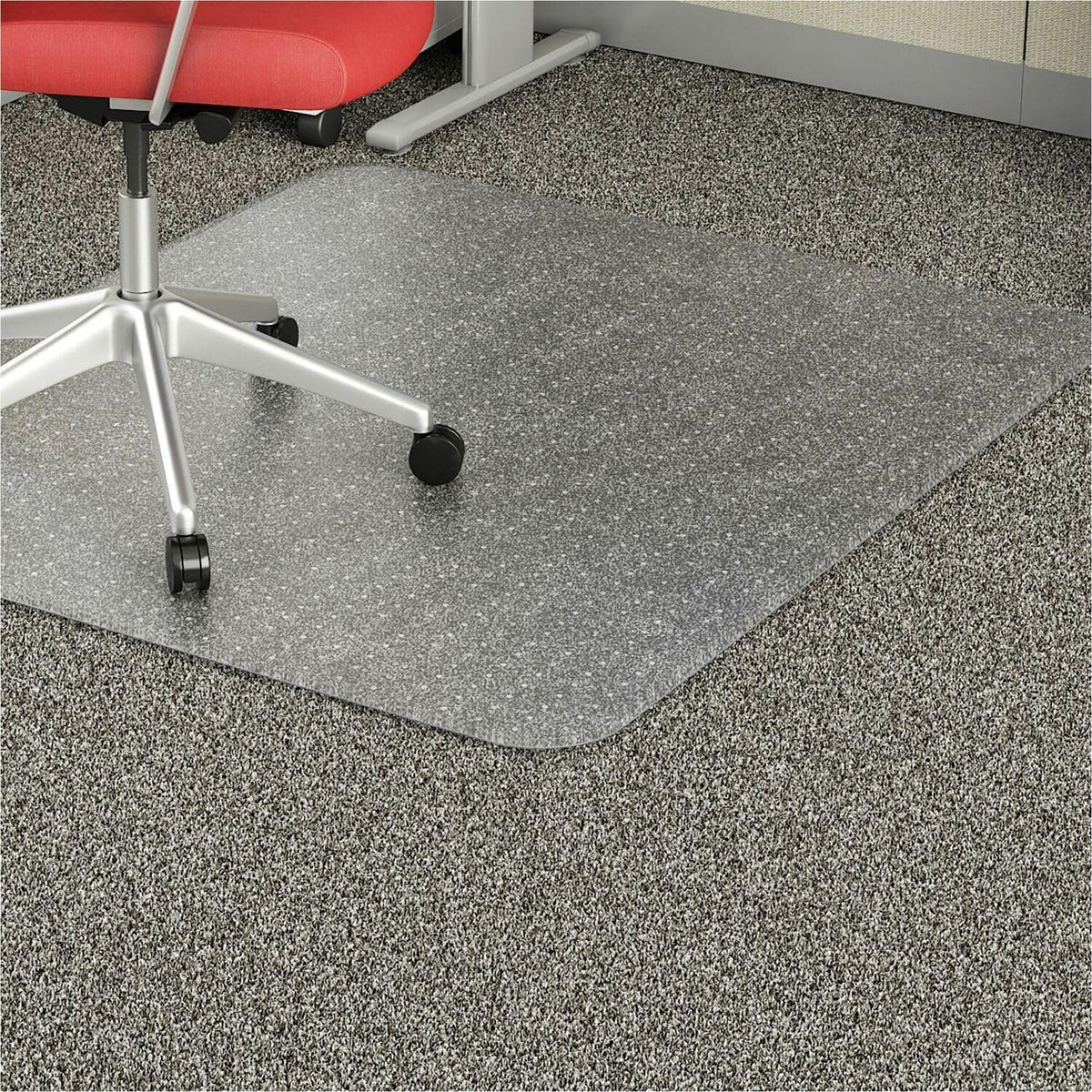 Lorell Rectangular Chair Mat, 46&quot; x 60&quot;, Clear, Standard Lip (LLR02158)