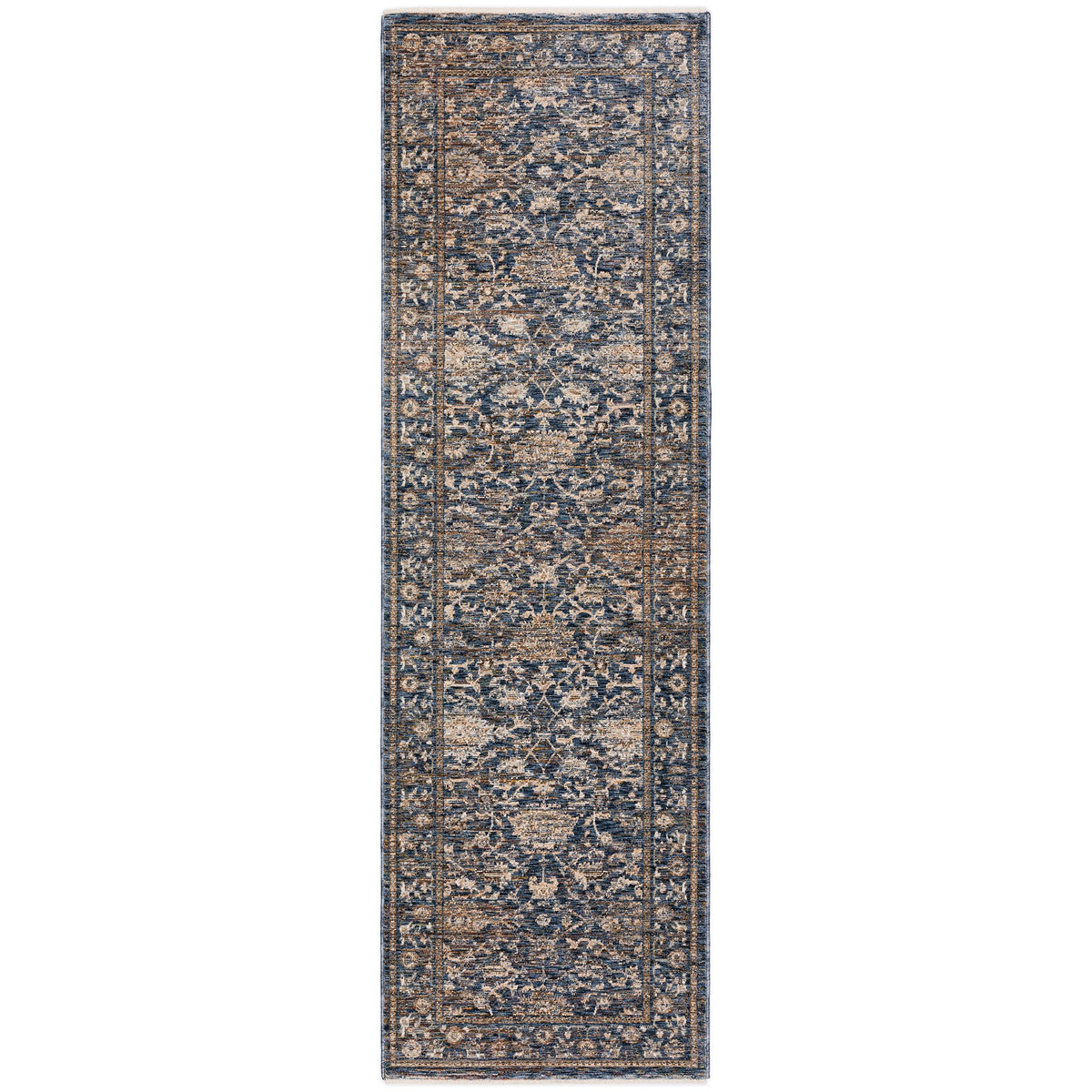 Dalyn Rugs Yarra Ya1 Blue 2'3&quot; X 7'10&quot; Rectangle Soft Runner Rug, Easy Clean, Non Shedding, Bedroom, Entry, Living Room, Dining Room, Kitchen Rug