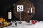 New Star Foodservice 23114 1-25 Double Sided Table Numbers, 4'' X 4'' Inch, White
