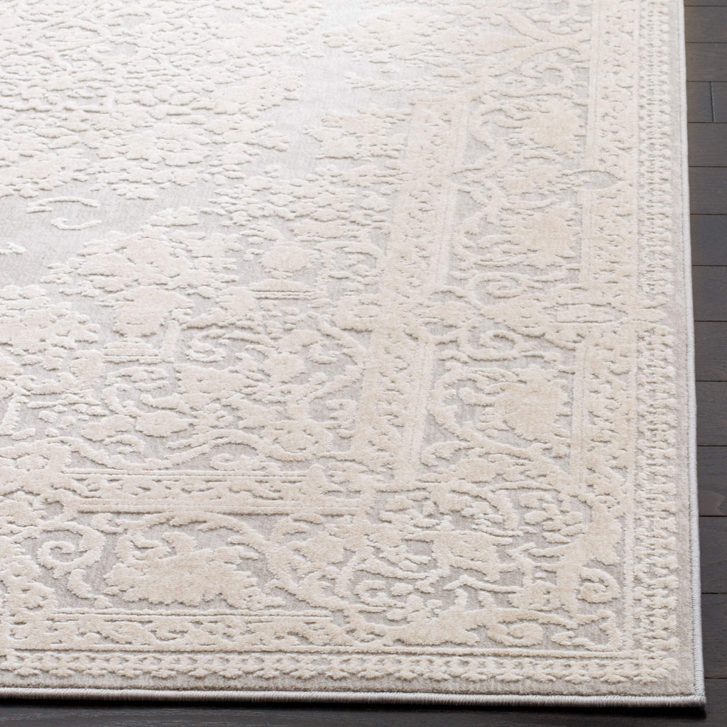 Safavieh Reflection Collection Accent Rug - 2'3'' X 4', Light Grey & Cream, Vintage Distressed Design, Non-Shedding & Easy Care,