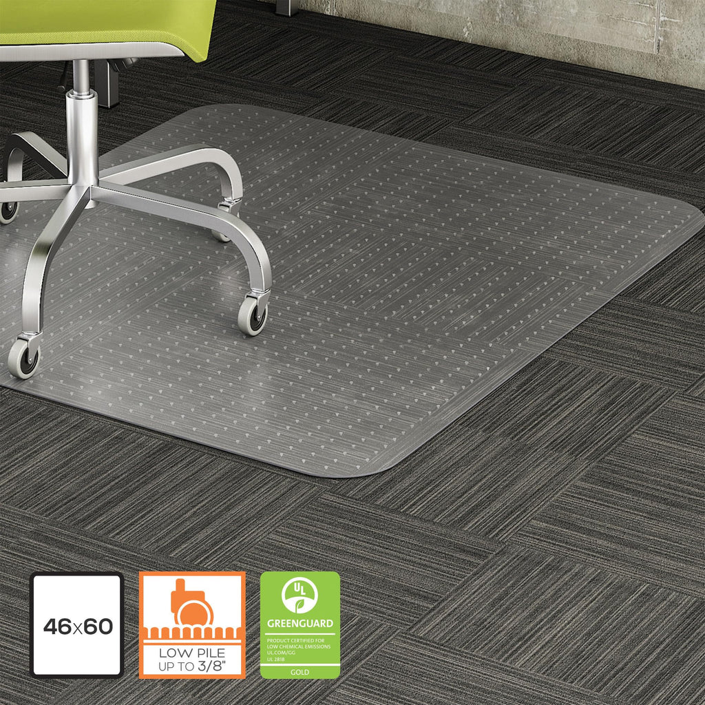 Lorell, LLR69160, Low Pile Rectangular Chairmat, 1 Each, Clear