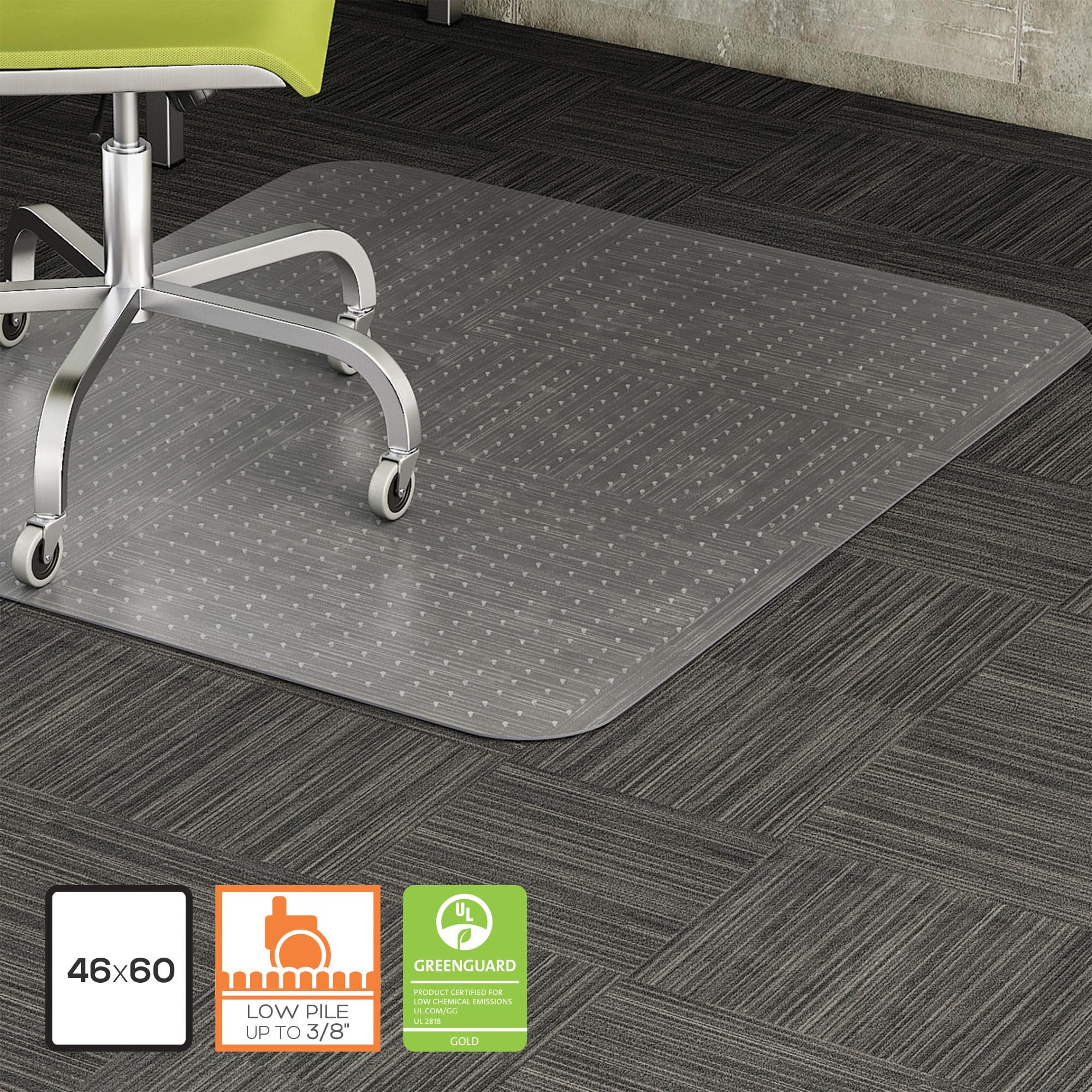 Lorell, LLR69160, Low Pile Rectangular Chairmat, 1 Each, Clear