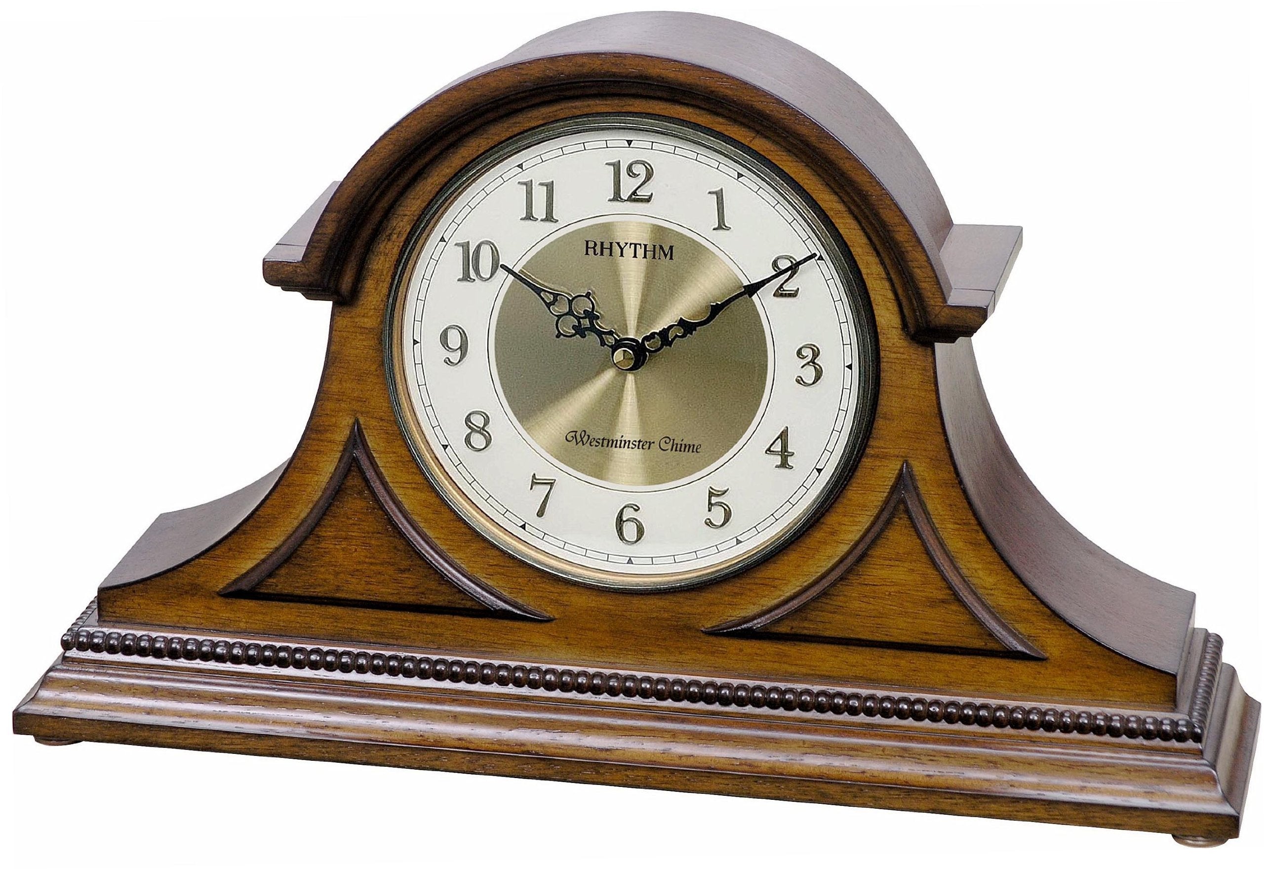 Rhythm Clocks Remington II Wooden Musical Mantel Clock