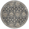 Marbella Mb4 Grey Traditional Rug Round 4' X 4'