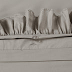 Lush Decor Reyna Ruffle 100% Cotton Duvet Cover Set - 3 Piece Cozy Ruffled Bedding Set - Timeless Elegance And Comfort - Full/ Q