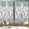 Ambesonne Birds And Nature Window Curtains Pack Of 2, Springtime Feel Leafy Floral Pattern With Hummingbirds Modern, Lightweight