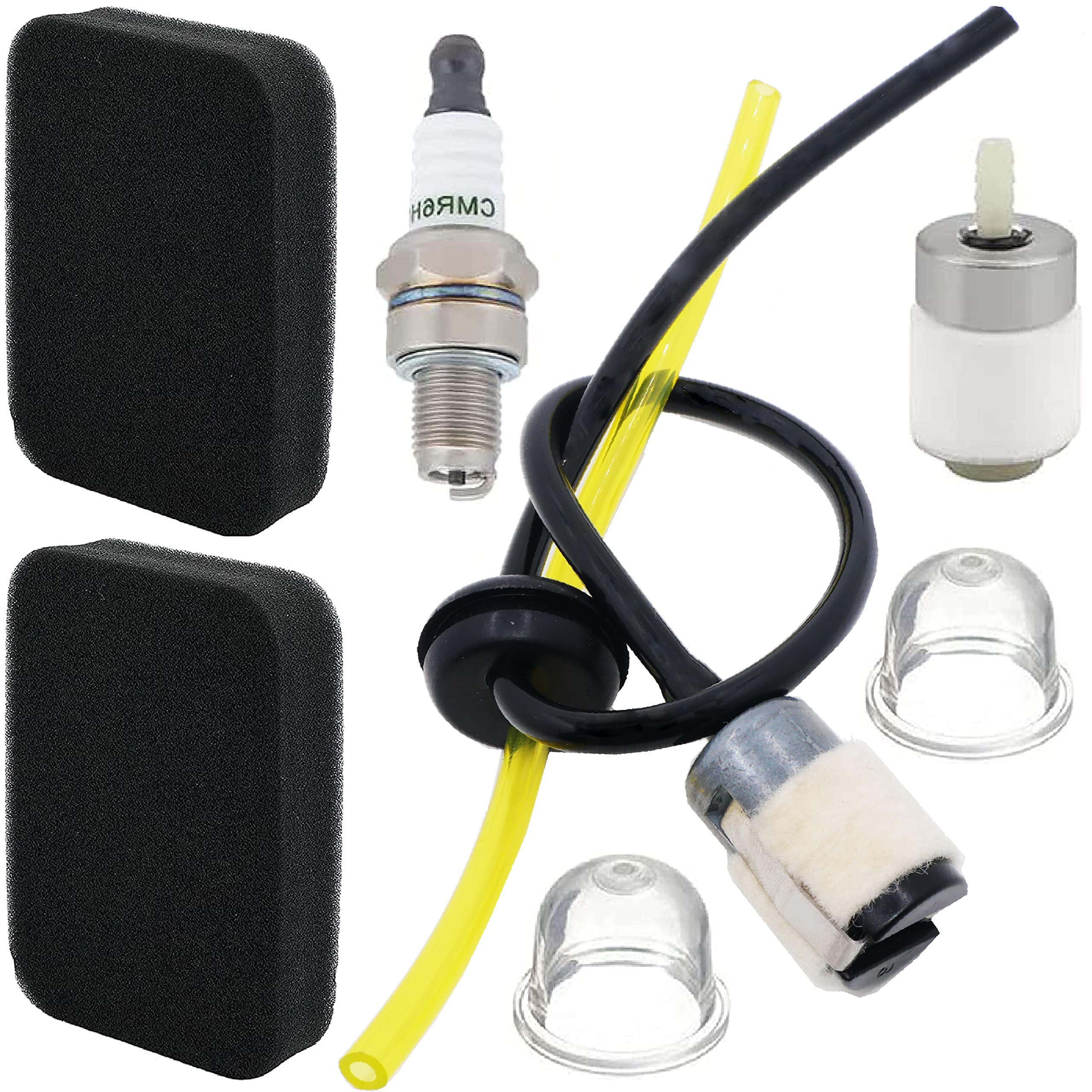 Hippotech 502844401 Air Filter For Husqvarna 150Bt 150Bf 145Bt Bt150 350Bt 560Bfs 560Bt Blowers Fuel Line Primer Bulb Spark Plug