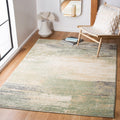 SAFAVIEH Adirondack Collection Area Rug - 6 x 8, Ivory & Sage, Modern Abstract Design, Non-Shedding & Easy Care, Ideal for Hig