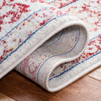 Safavieh Brentwood Collection 4' X 6' Ivory/Red Bnt832C Medallion Distressed Non-Shedding Living Room Bedroom Accent Rug