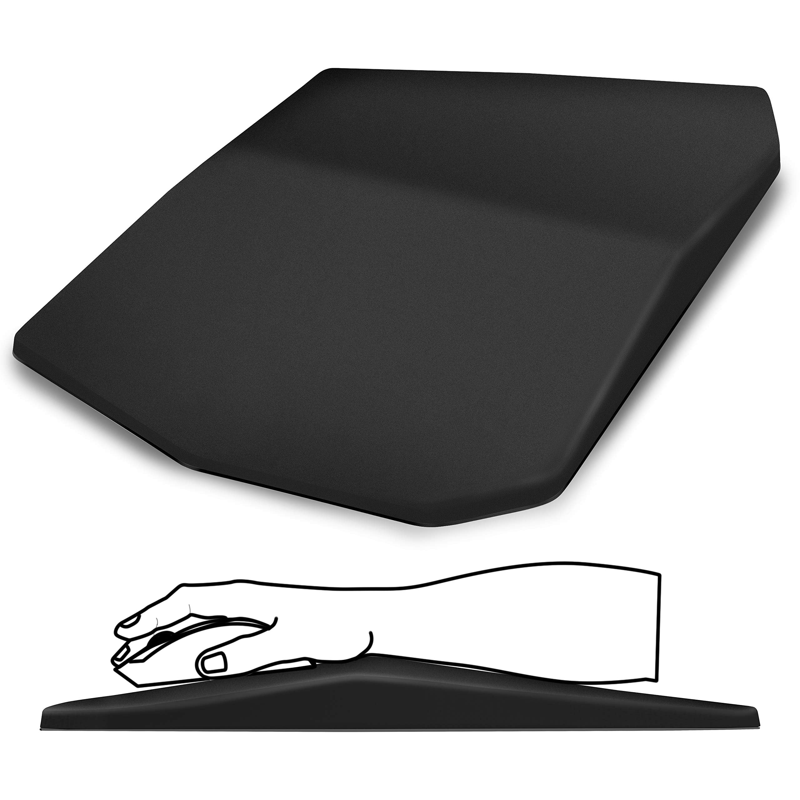 Soundance Ergonomic Mouse Pad With Wrist Rest Memory Foam Support, Black
